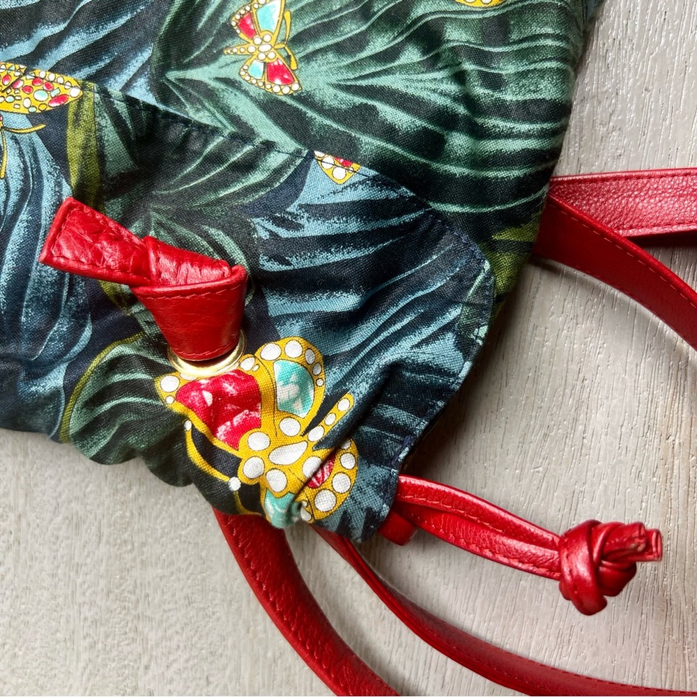 Bottega Veneta Butterfly Rainforest Drawstring Tassel Bucket Bag - Vintage - Picture 7 of 16